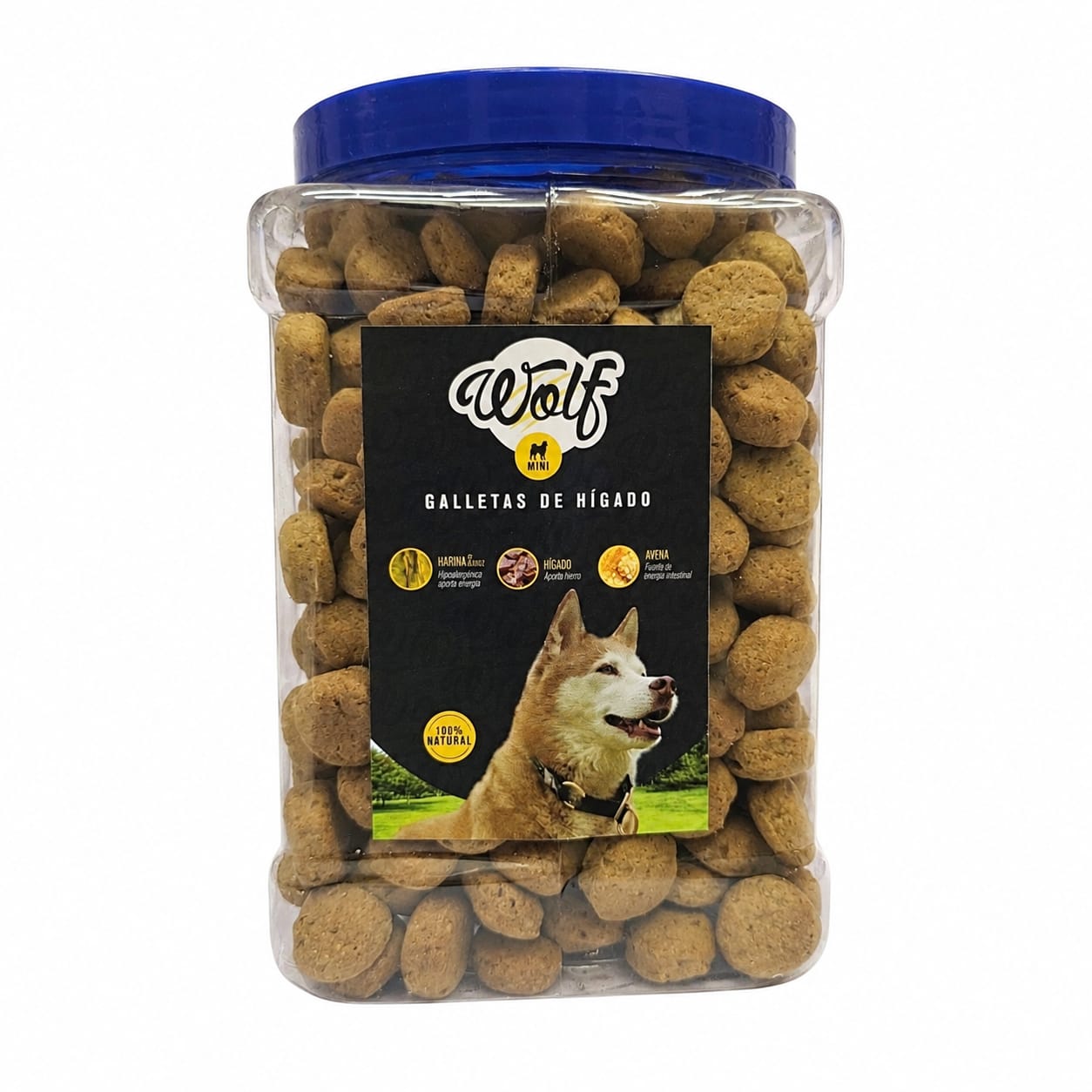 Galletas de Hígado Wolf Mini Chips Snack para Perros 1000 g